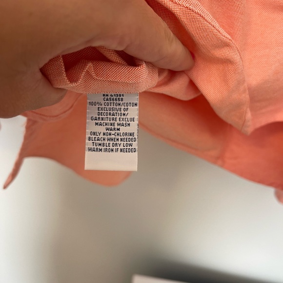 NWOT Men’s Ralph Lauren Cotton Oxford Button Up Shirt in Salmon -… - Picture 7 of 10
